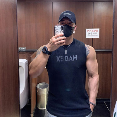 Men’s Cotton Muscle Sleeveless Training Vest