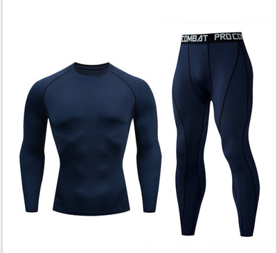 Men’s Quick-Dry Fitness Set Long Sleeve & Tights