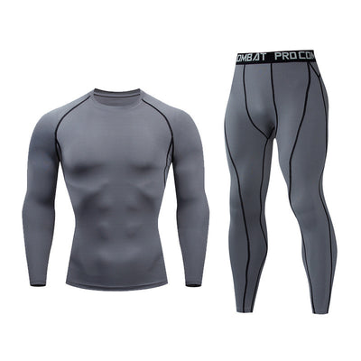Men’s Quick-Dry Fitness Set Long Sleeve & Tights