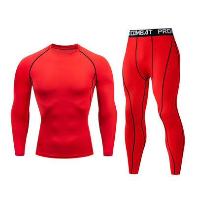 Men’s Quick-Dry Fitness Set Long Sleeve & Tights