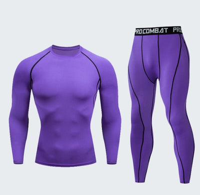 Men’s Quick-Dry Fitness Set Long Sleeve & Tights