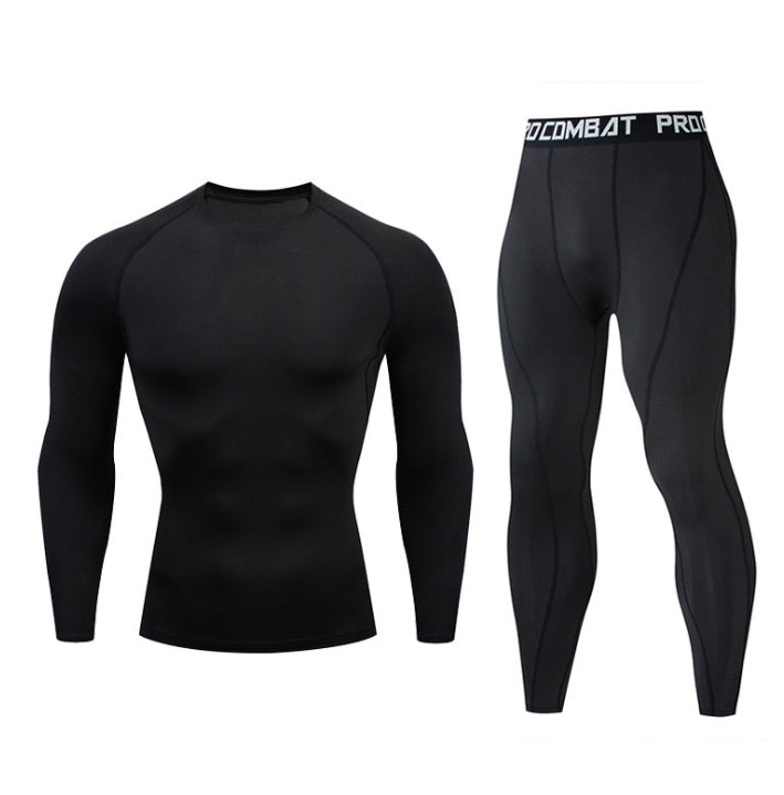 Men’s Quick-Dry Fitness Set Long Sleeve & Tights