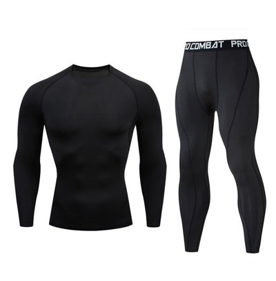 Men’s Quick-Dry Fitness Set Long Sleeve & Tights