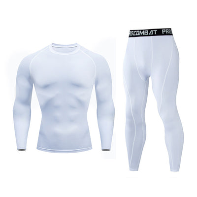 Men’s Quick-Dry Fitness Set Long Sleeve & Tights