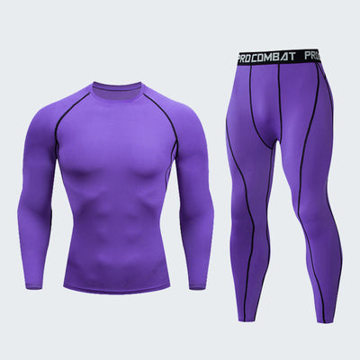 Men’s Quick-Dry Fitness Set Long Sleeve & Tights