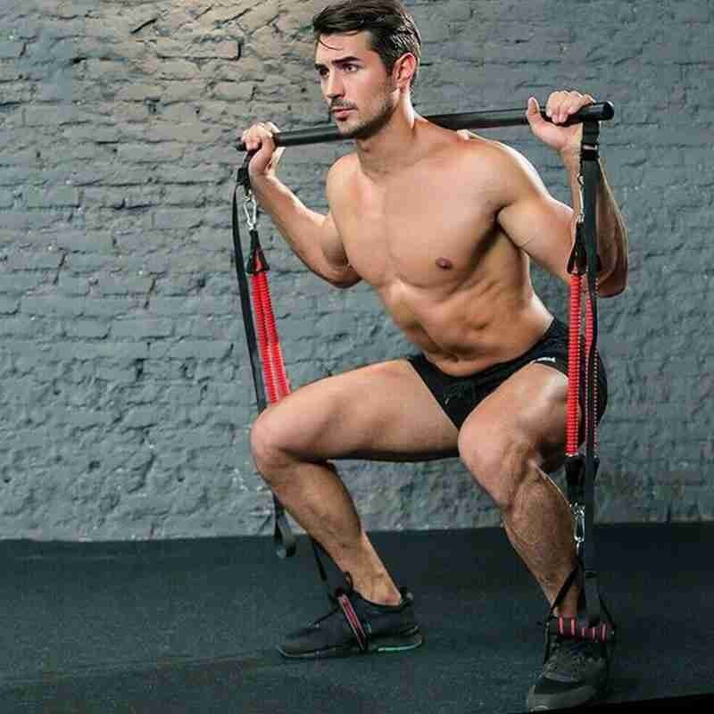 Pilates Bar Kit with Resistance Bands Portable Home Workout Set