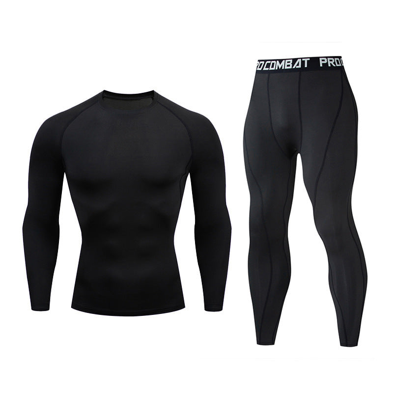 Men’s Quick-Dry Fitness Set Long Sleeve & Tights