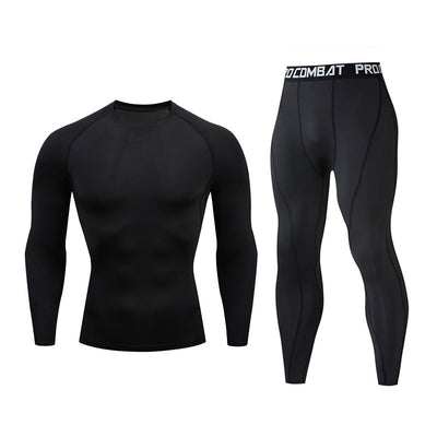 Men’s Quick-Dry Fitness Set Long Sleeve & Tights