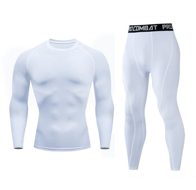Men’s Quick-Dry Fitness Set Long Sleeve & Tights