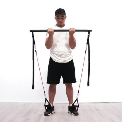 Pilates Bar Kit with Resistance Bands Portable Home Workout Set
