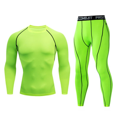 Men’s Quick-Dry Fitness Set Long Sleeve & Tights
