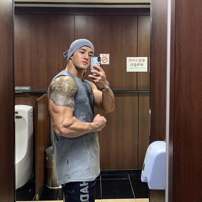 Men’s Cotton Muscle Sleeveless Training Vest